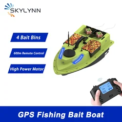 D19Y 600m 4 Bait Containers Fishing Bait Boat with GPS Night Light 2KG Loading Support Wireless Remote Control