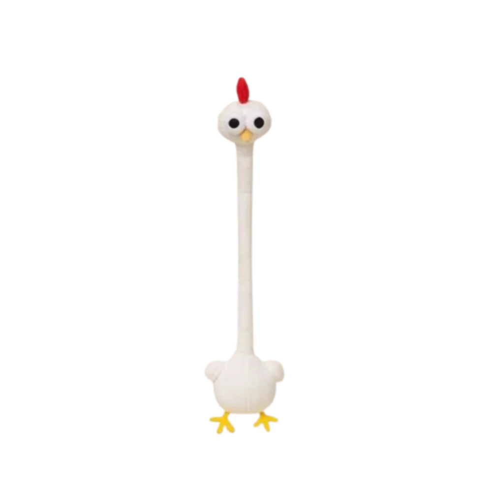 Funny Design Long Neck Chicken Keychain Cute Style White Color Giraffe Bag Pendant 40CM Creative Gift Pink Pig Pendant