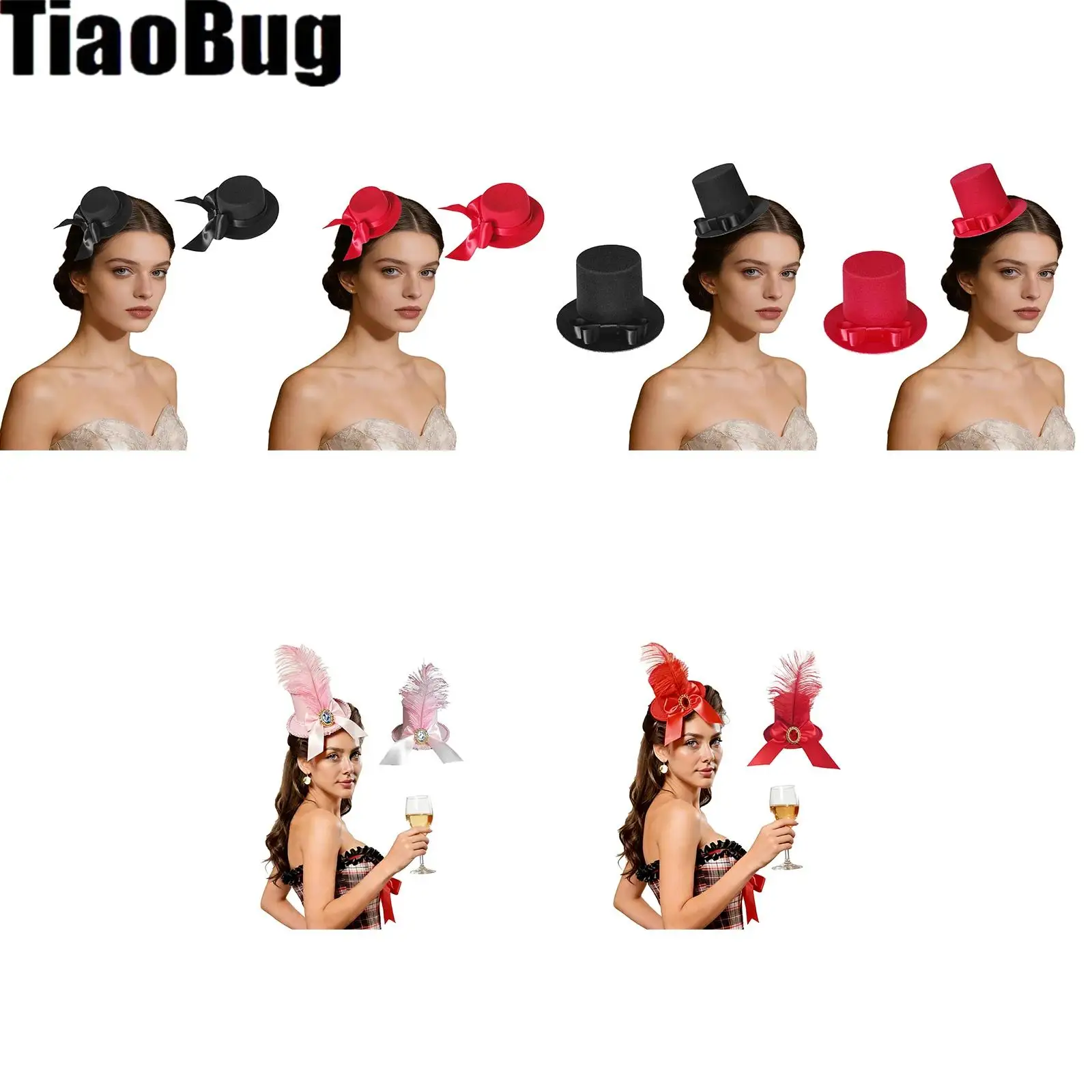 

1Pcs Women Mini Hat Clip for Party Costume Fascinator Base Alligator Clips Millinery Craft for Tea Party Costume Party