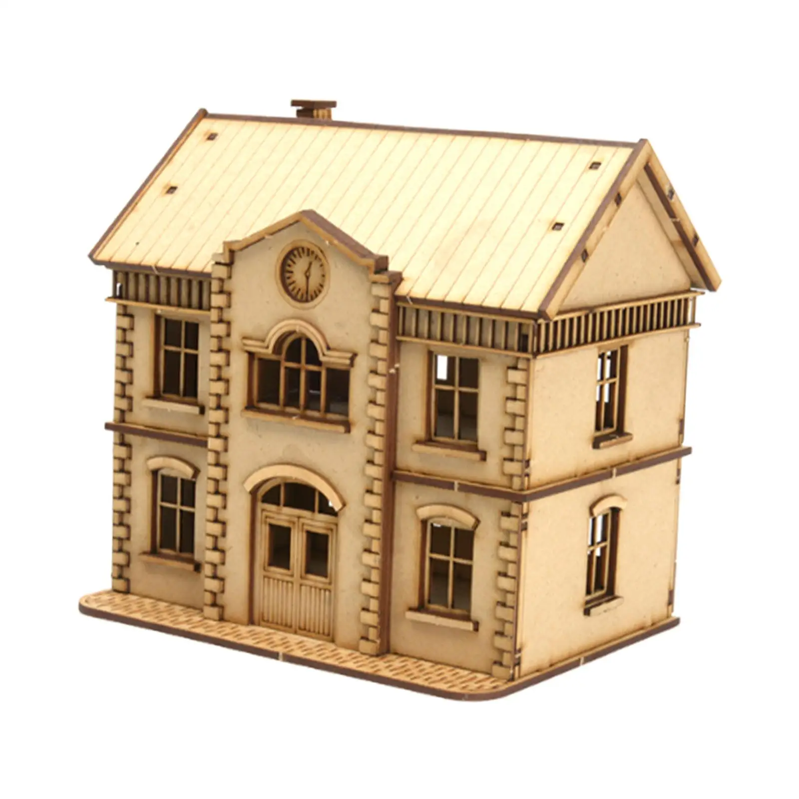 1:72 نموذج بناء DIY الحرف منزل اللوحة الخشب العمارة المشهد نموذج تفكيك للهندسة المعمارية تخطيط #3