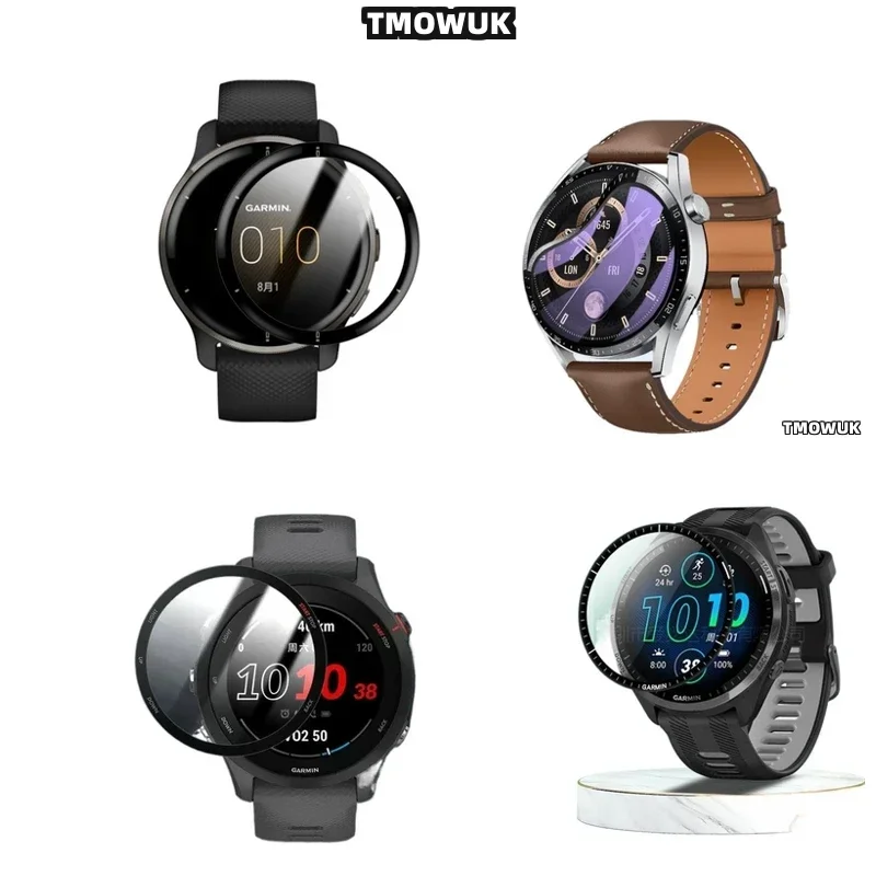 

For Garmin Forerunner 57 945 955 965 970 42mm 47mm Soft PMMA Anti - Scratch Screen Film Full Cover 3D Curved