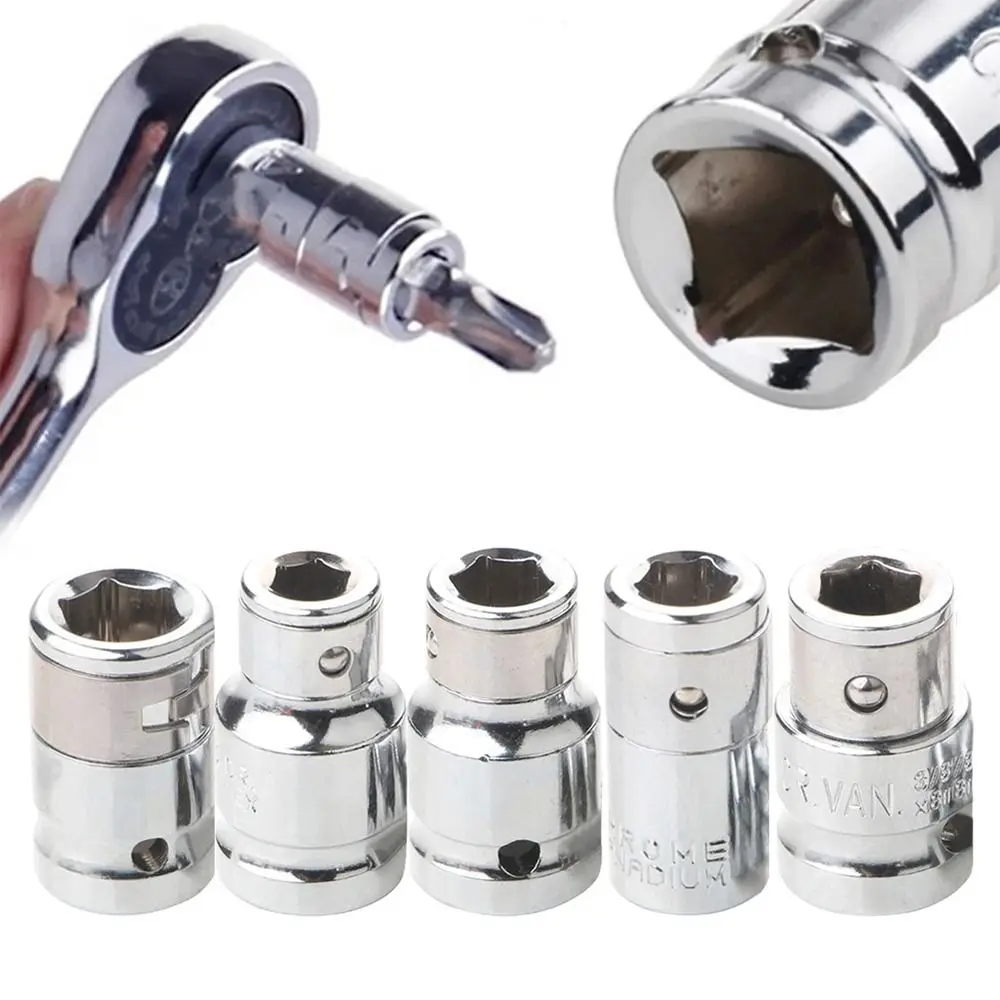 Durable Universal Ratchet Adapter 1/4 3/8 1/2 Hand Too Hex Bit Adapter Impact Converter Electric Drill