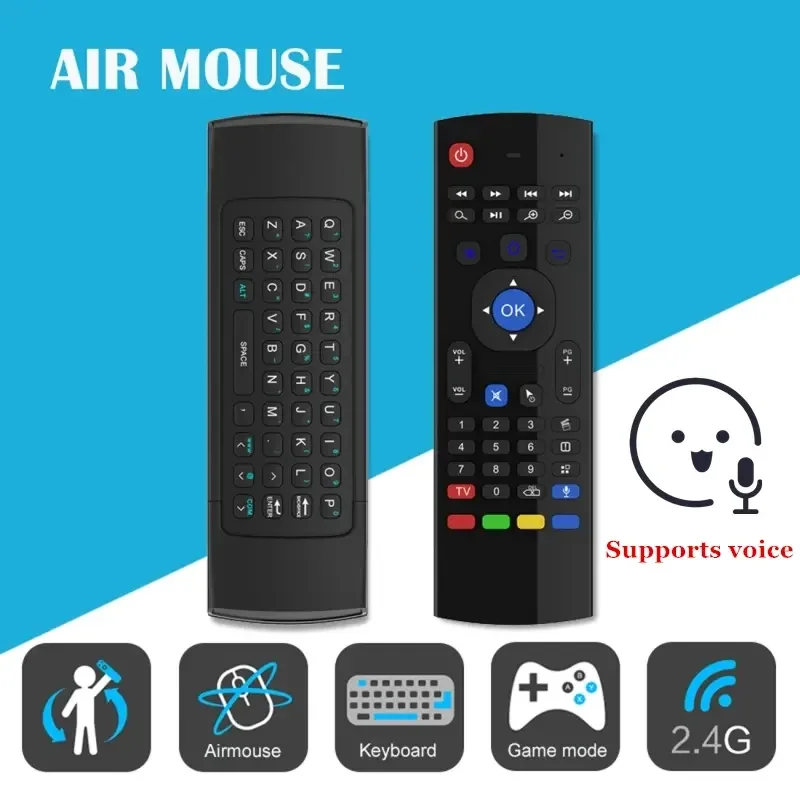 

MX3 Backlit Air Mouse Smart Voice Remote Control 2.4G RF Wireless Keyboard For Android TV Box X96 mini H96 MAX