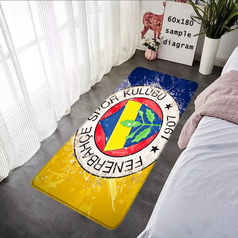 Fluffy Carpet Fenerbahce-Football-Fans Living Room Rugs Foot Carpets Entrance Doormat Floor Mats Non-slip Interior Home Mat