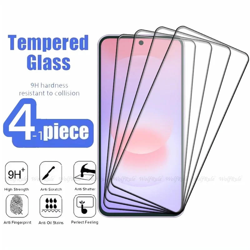 

4/3/2/1PCS For Samsung A27 Glass Samsung A27 Tempered Glass 9H Protective Full Cover Glue 9H Screen Protector Samsung Galaxy A27