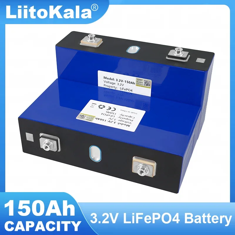 LiitoKala 3.2V 150Ah LiFePO4 battery DIY 4s 8s 12v 24V Motorcycle Electric Car travel Solar inverter Batteries Grade A Duty-free