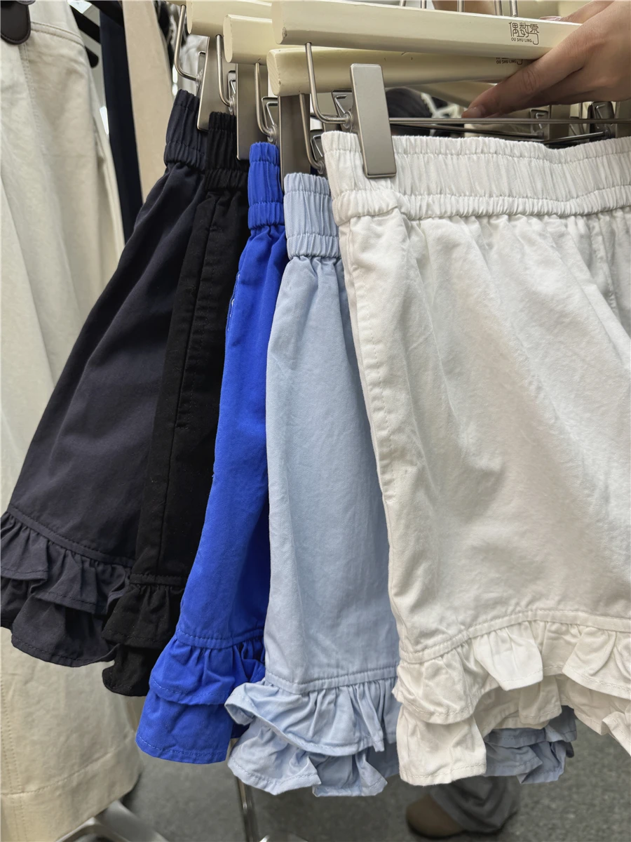 High Waist Loose Fit Thin Summer Casual orts for Women plus Size A-Line Straight Leg Pants Korean Sle Wide Leg Trousers