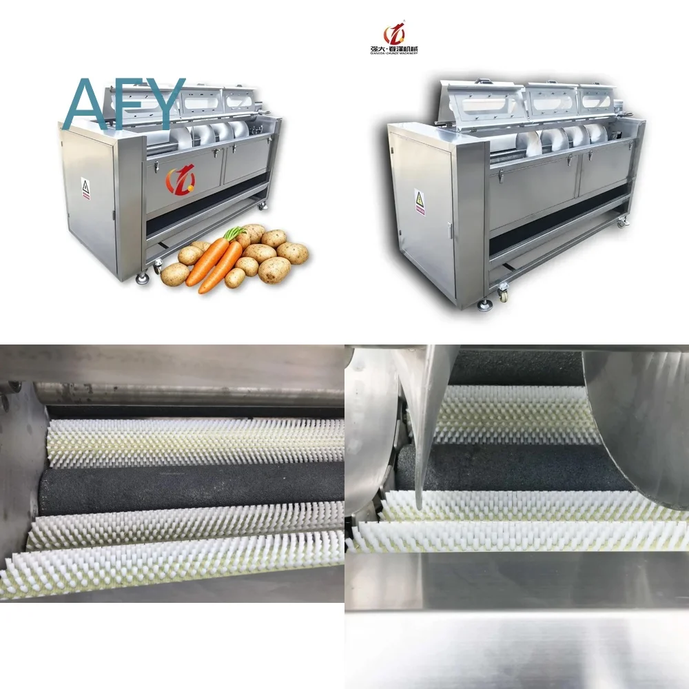 Industrial Vegetable Peeling Machine for Potato Corn Carrot Onion For Food Processing Automation Equipment High Efficiency