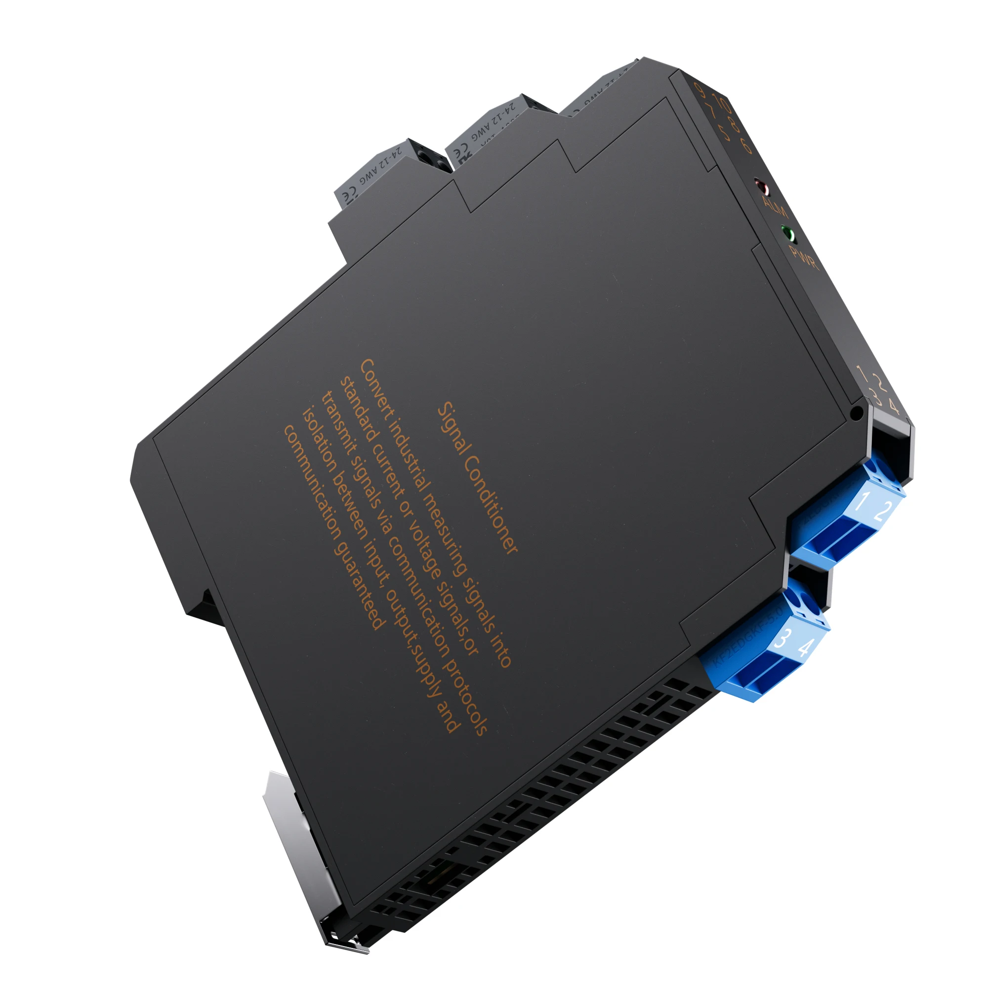 Convertitore di segnale analogico con ingresso 0-10 V 0-5 V 4-20 mA 0-20 mA 0-10 V 0-5 V Uscita 1 ingresso 2 uscite Distributore di isolamento del segnale ultrasottile