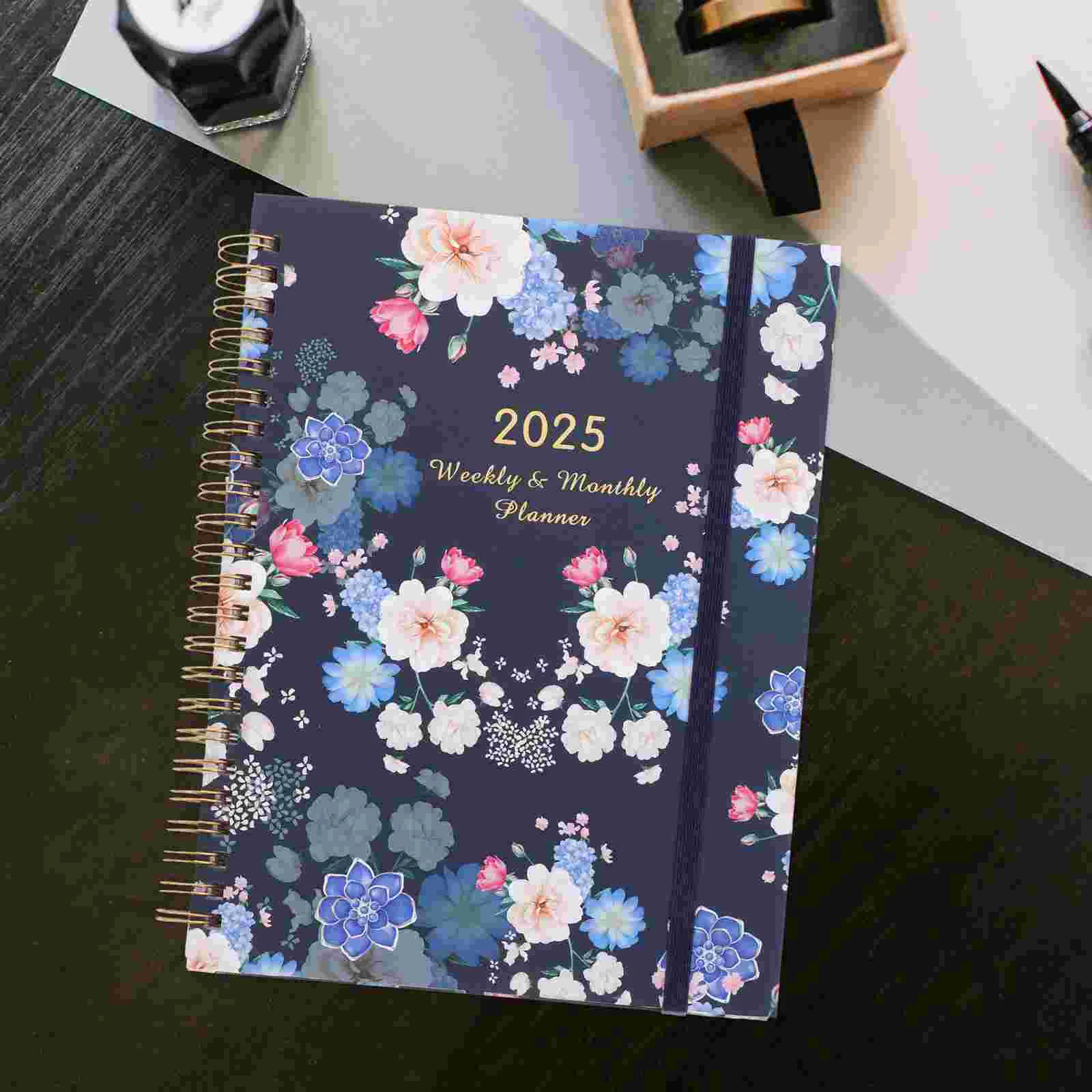 

Schedule Notebook Plan for Teachers 2025 Floral Planner Weekly Calendar Spiral Notebooks A5 Homeschool Student Summer