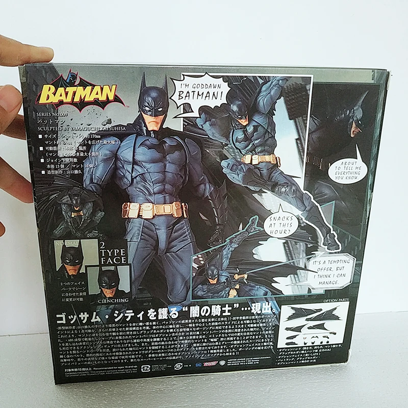 DC Amazing Batman Dark Knight Yamaguchi Revoltech NO.009 Batman Action Figure Model Toys Doll For Gift