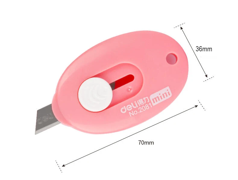 Deli 1/3 stücke Nette Mini Taschenmesser Papier Box Cutter Express Box Auspacken Tragbare Utility Messer Büro Schreibwaren Brieföffner – Detail 9