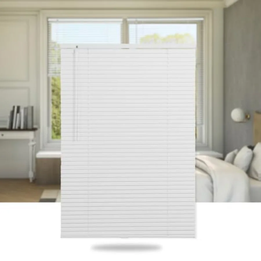 Cordless Mini Blinds Aluminum Venetian Blind Horizontal Window Shades, 1" Slat Size - Rooming Darkening Blinds Anti-UV and Wate