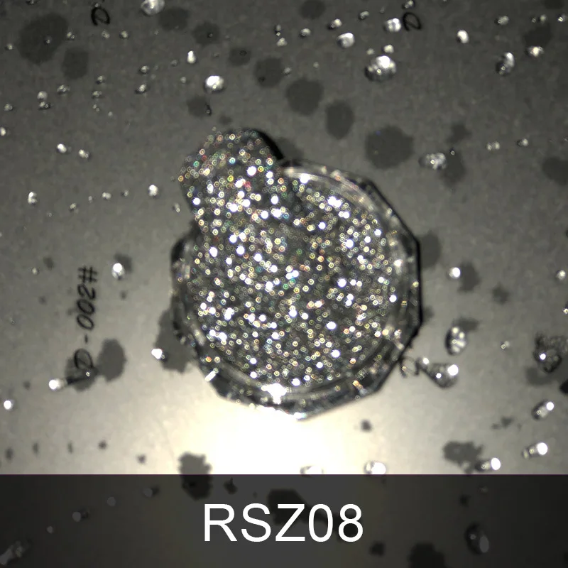 1Pc Reflective Nail Glitter Powder Crystal Rhinestones Sequins Chrome Pigment Dust Iridescent Glass Micro Drill Nail Powder 6