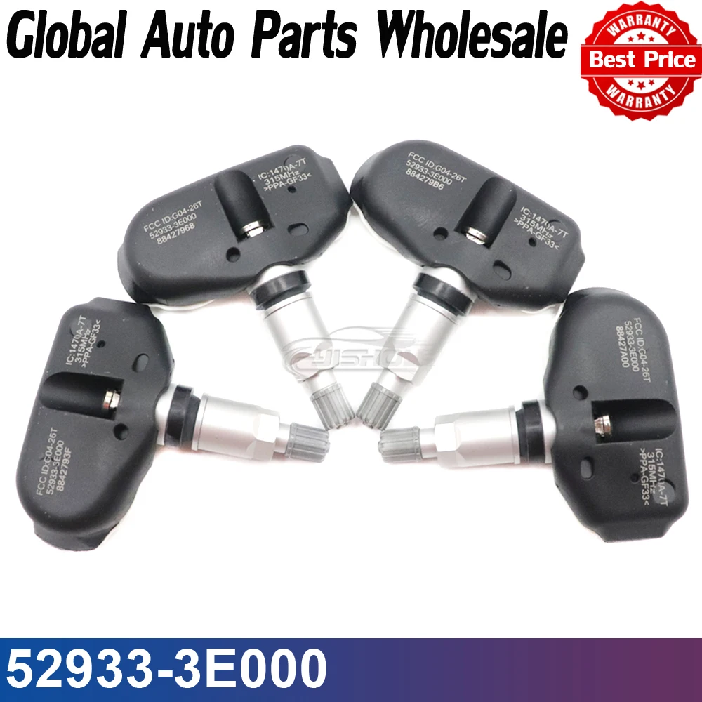 52933-3E000 автомобильный новый датчик давления в шинах TPMS 315 МГц для Hyundai Sonata Tiburon Tuscon Kia Sorento Sportage 529333 E000