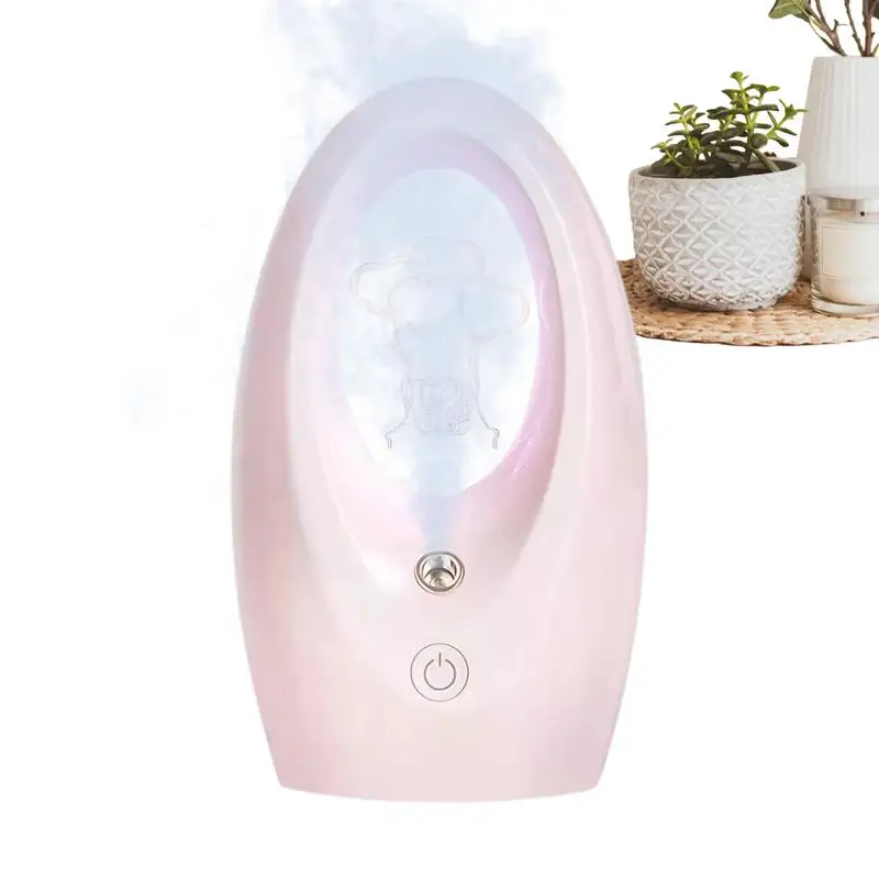 Portable Humidifier Small Desk Humidifier With Light Auto Shut Off Quiet Oil Diffuser Night Lights And Aromatherapy Machine For