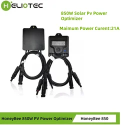 HELIOTEC 850W Solar PV Power Optimizer Max.Power Current 21A Real-time Solar Panel Monitoring Voltage-Limiting Anti-Hotspot