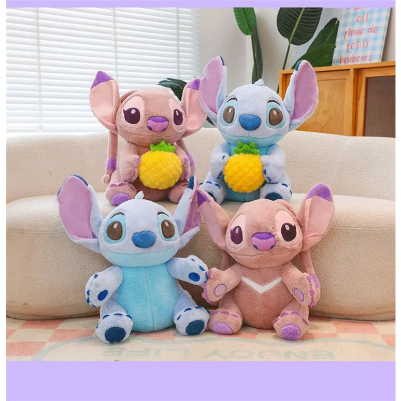 

Симпатичные плюшевые игрушки в стиле Диснея, 25 см, аниме Лило и Стич, серия ананасов, мягкие плюшевые куклы, подарок для детей на день рождения