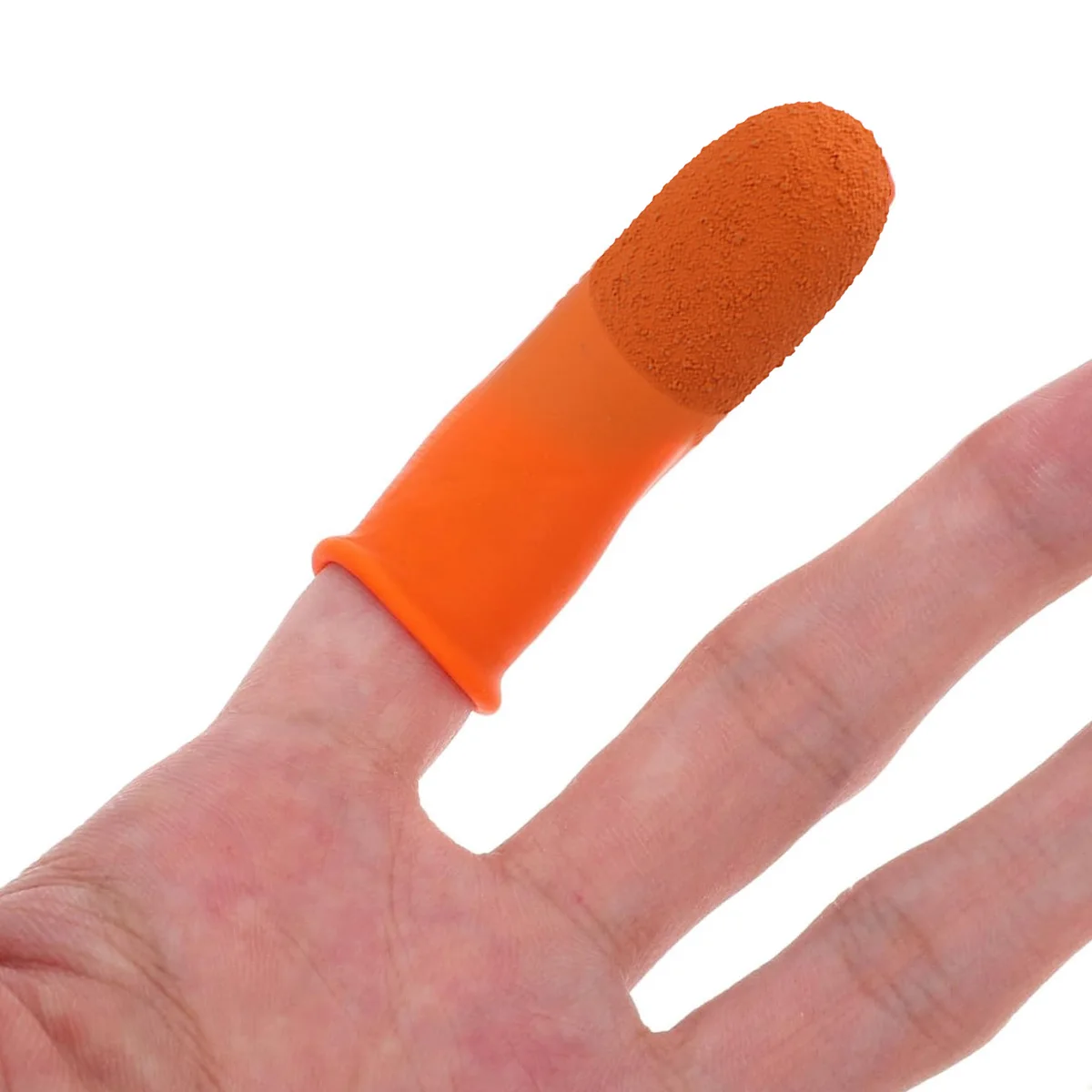 3PCS Non-slip Finger Cover Multi-purpose Counting Sewing Handmade Fingertips Protector Gloves Orange Finger Cots Safety Supplies