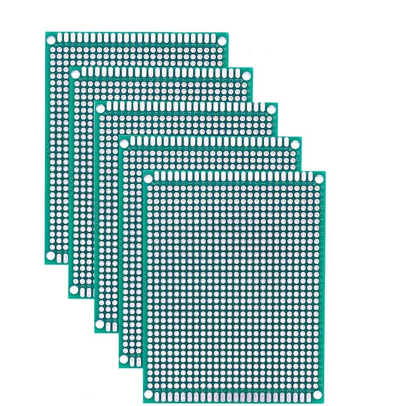 PCB Green Hole Plate 2x8/3x7/4x6/5x7/7x9cm Double-sided tinned circuit/universal/experimental board for DIY soldering projects