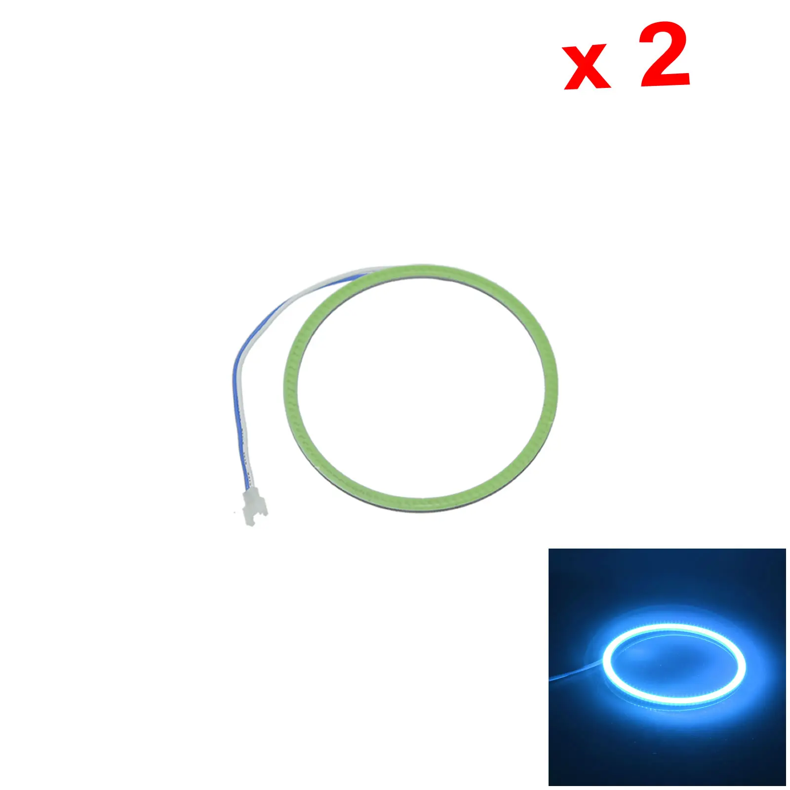 2x קרח כחול rv מלאך עיניים halo טבעות אור ערפל 90 מ 1 פולטי cob הוביל O090-BB