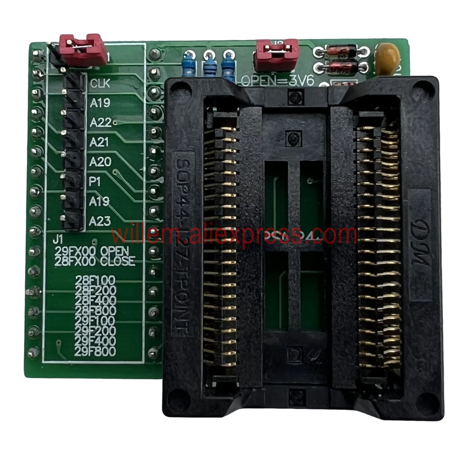 PSOP44-adaptador DIP32 para Willem