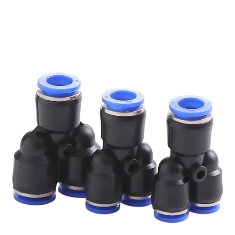 10/20PCS PW reducing Y-shaped tee Pneumatic Fitting Tracheal quick connector PW6-4 PW8-4 PW8-6 PW10-6 PW12-8 PW14-12 PW16-12