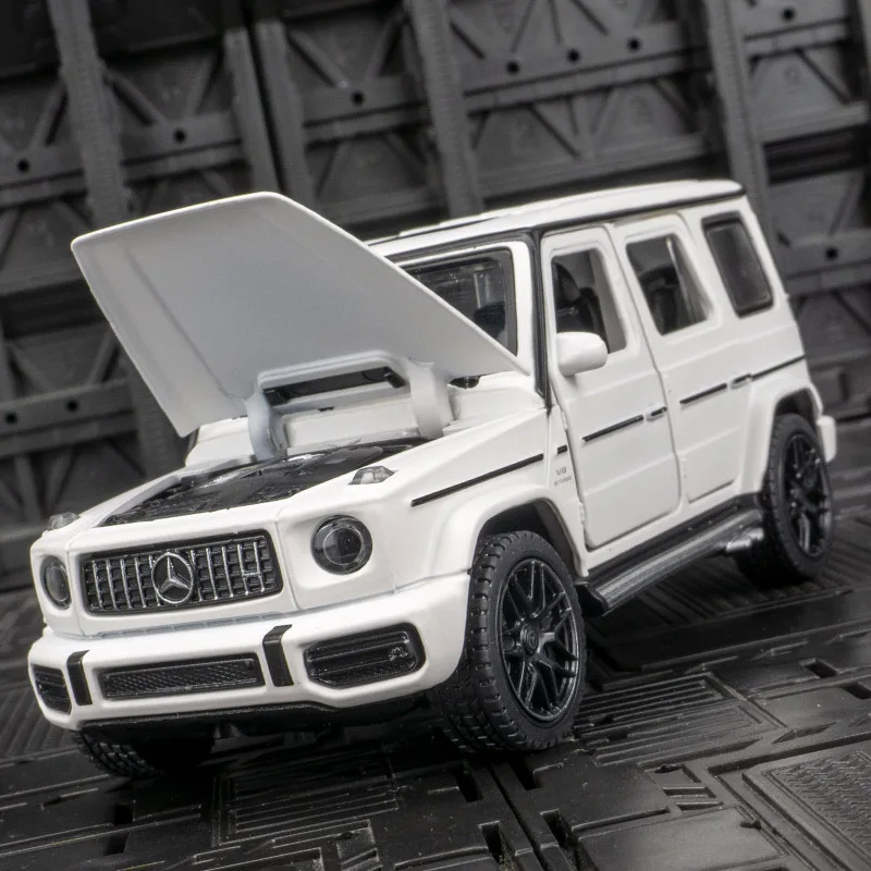 Rastar 1:32 Mercedes AMG G63 Legierung Geländewagen Modellauto Ornamente zurückziehen Spielzeugauto reiche Details feine Verarbeitung