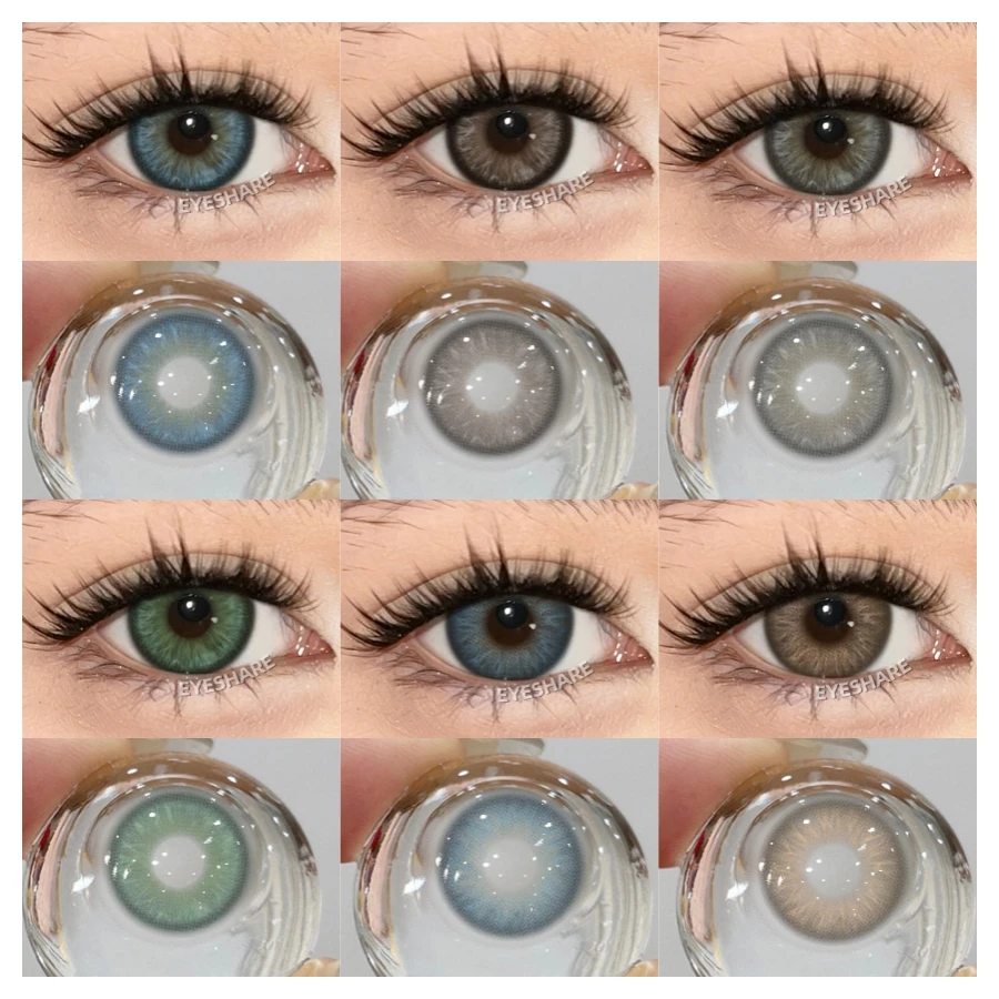 EYESHARE 1 Paar grüne Kontaktlinsen für graue Augen, natürliche blaue Augen, Kontaktlinsen, Augen-Make-up, Schönheit, schöne Pupillen