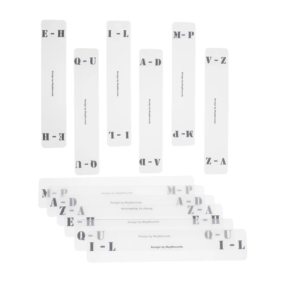 Vinyl Record Organizer 12Pcs A-Z Horizontal Dividers Labels for Record Files Quick Sort Alphabetical Management Tool Kit