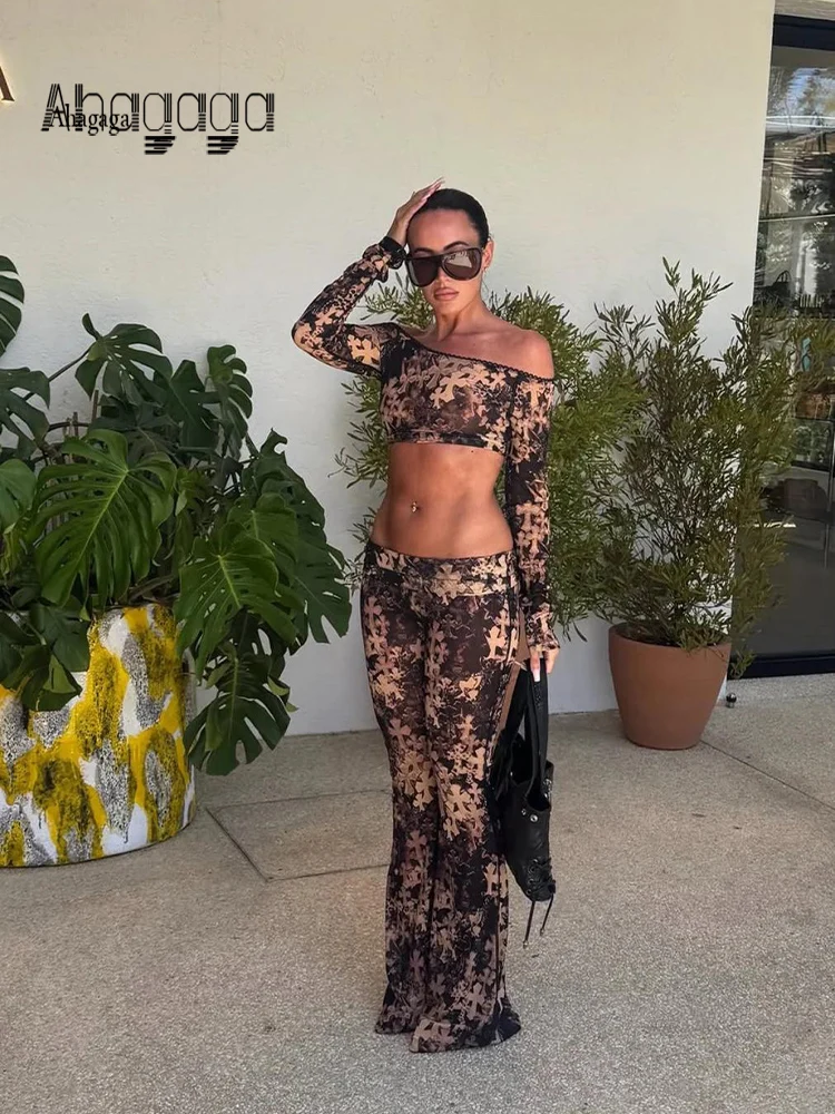 Crop Top Crochet - Ahagaga Pakaian Wanita, Setelan 2 Potong