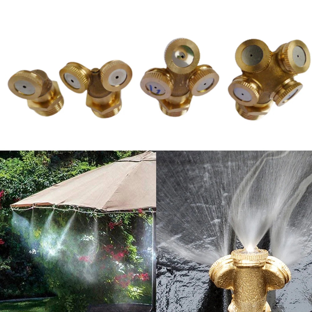 

1/2/3/4/ Brass Hole Garden Lawn Hose Sprinkler Atomizer Nozzle Garden Irrigation Part Watering Farm Water Sprayer Nozzle