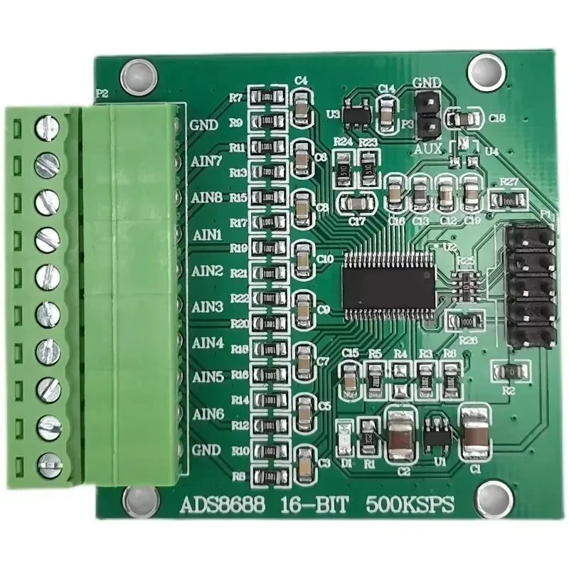 

ADS8688 AD16-bit 500kSPS single/bipolar input 8-channel SAR/ADC data collection module