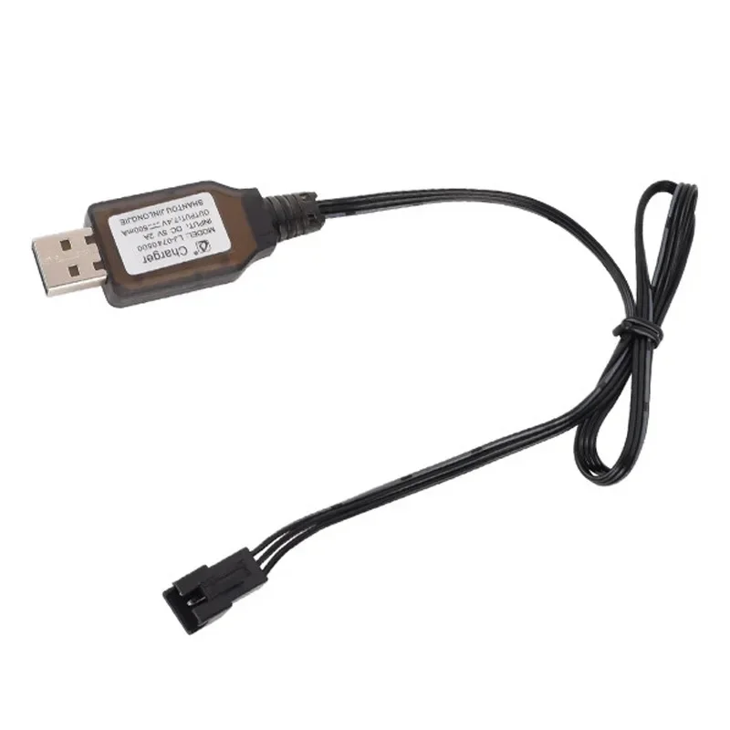 

USB Charger Cable 7.4V 500mA SM-3P for Rechargeable Li-ion Battery RC Car Boat Toys Remote Control Toy SM3P Positive Charge