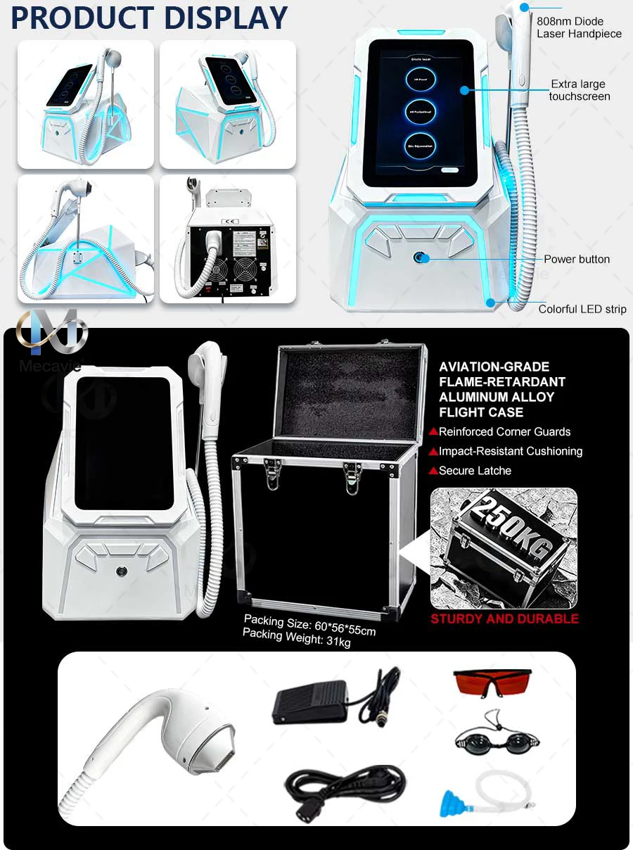 2026 Professional 5000W Four-Wave Diode Laser Hair Removal Device Suitable for Beauty Salons