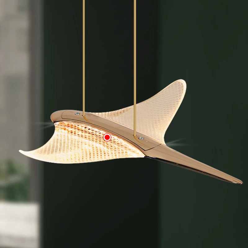 Bird-Shaped Staircase Chandelier Luxury Villa Modern Designer Kitchen Living Room Lamp Large Hall Long Line Penthouse Chandelier