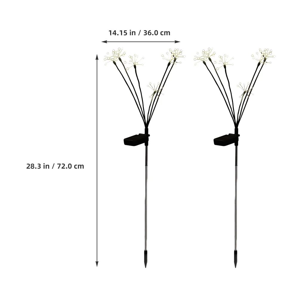 

2pcs Solar Light Flower Shape Garden Lamp Outdoor Decorative Stake Lights For Yard Pathway Lawn Led Solar Powered Garden Decor