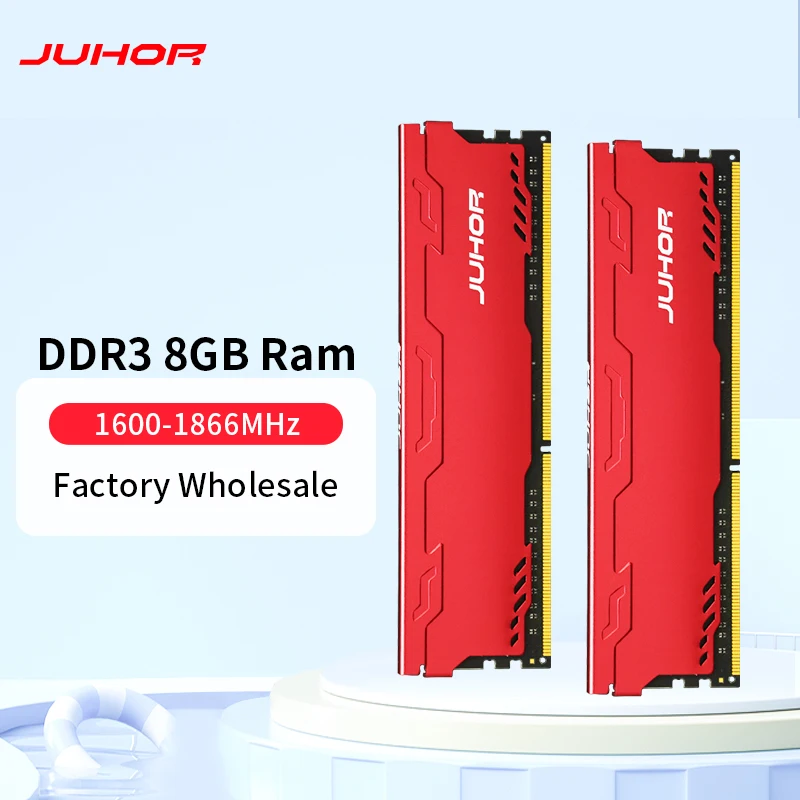 JUHOR hurtownia Ram DDR3 8 GB 1600 MHz 1866 MHz Pamięć stacjonarna z funkcją ściemniania z radiatorem