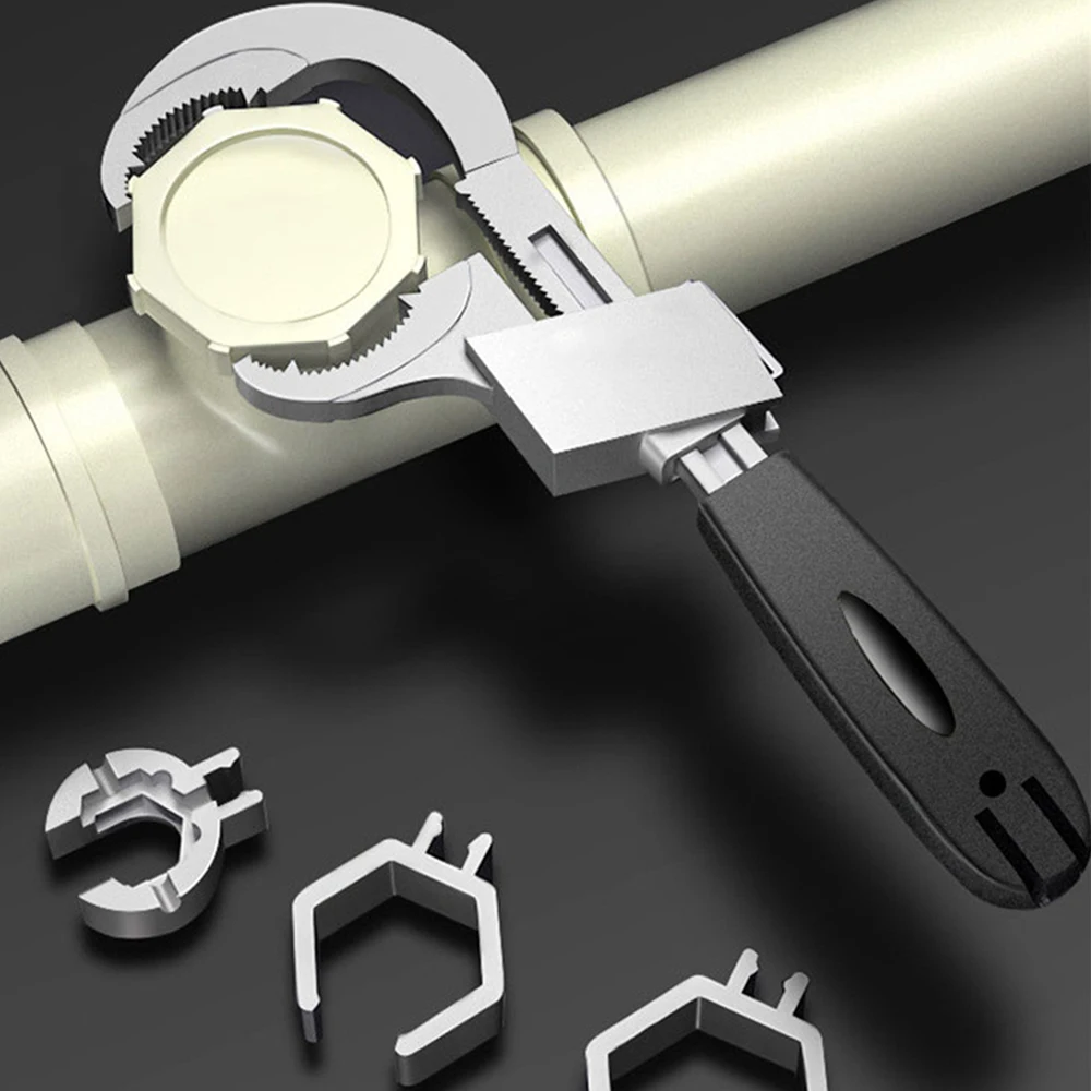 

​ Алюминиевый сплав ​ Набор гаечных ключей для ванны Многофункциональный ​ Отверстие водопроводной трубы 80 мм ​ Гаечный ключ ​ Регулируемый двусторонний