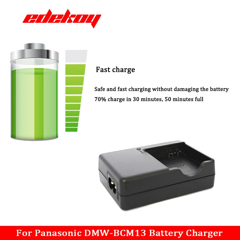 DE-A50B DEA50 Charger DMW-BCM13,DMW-BCM13PP,BCM13E Battery For Camera Panasonic Lumix DMC-ZS40,TZ60,ZS45,TZ57,ZS50,TZ70,ZS27,TS5