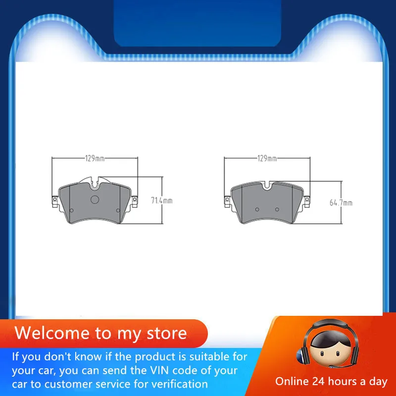 Front Brake Pads-60044 For Bmw Mini Cooper S Three-Door (F56 F57 F54 F52 F55) 118i 120i 218i / Auto Parts