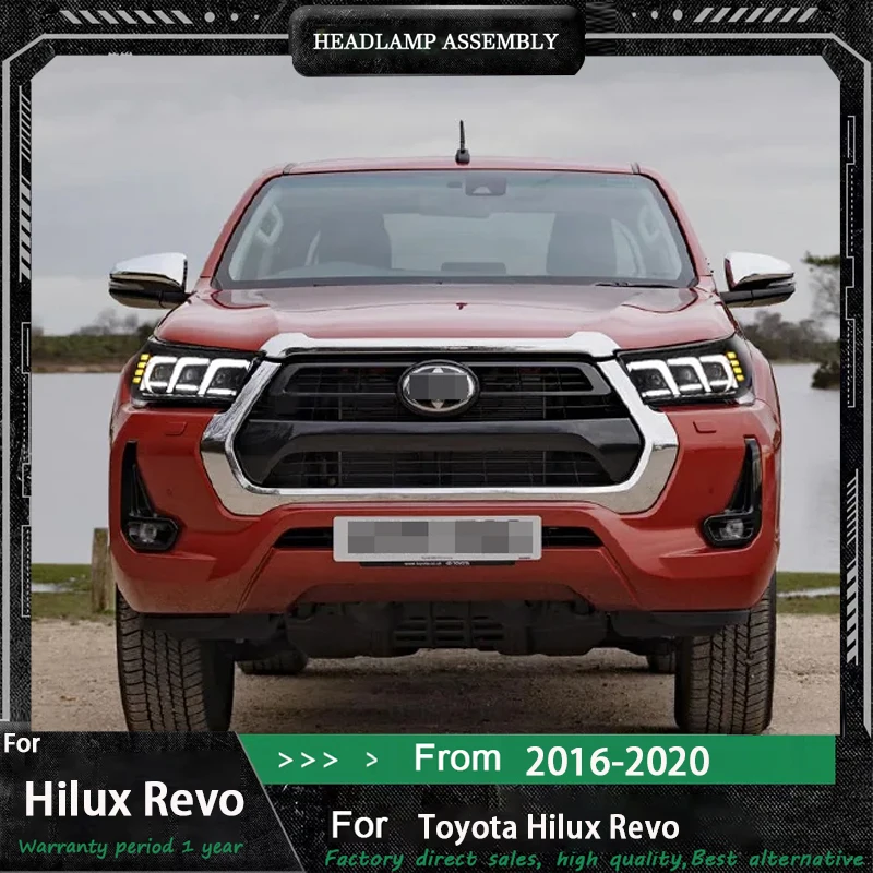 

Автомобильные передние фары для Toyota Hilux, светодиодные фары в сборе 2015-2020 Revo Vigo, светодиодные DRL, указатели поворота, передние фары, автоаксессуары