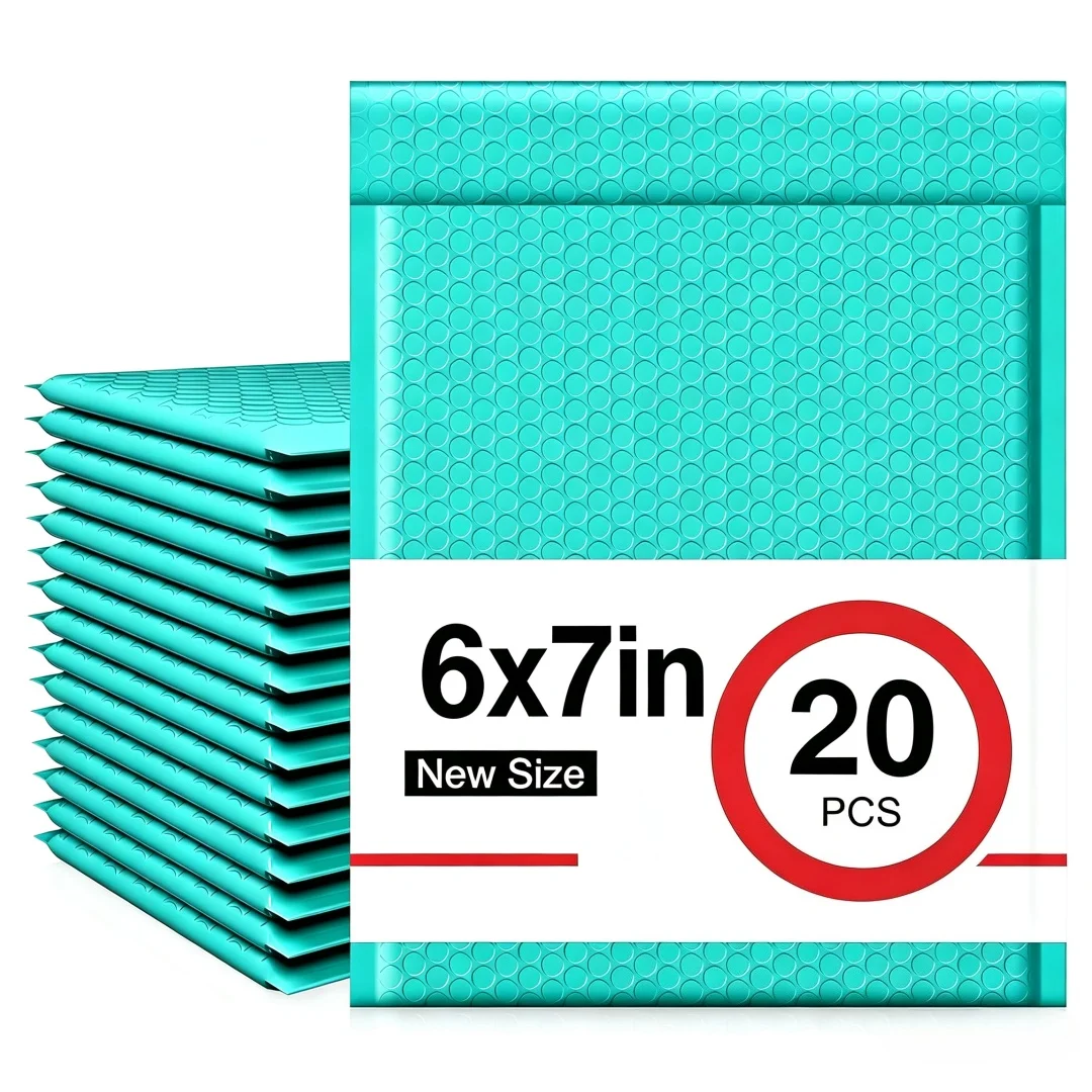 Green Self Sealing Soft Cushion Envelope，Suitable for Small Business Packaging and Mailing Jewelry and Electronic Products，20pcs