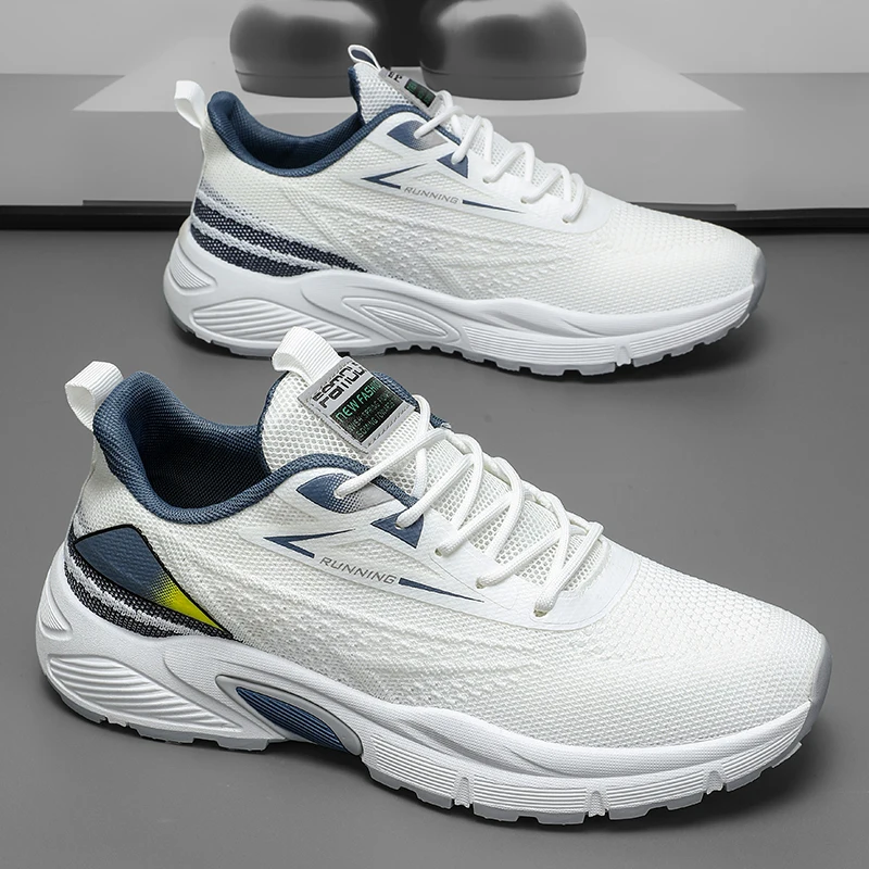 

Мужская спортивная обувь с дышащей сеткой, легкой амортизацией для бега и фитнеса. Модный дизайн костюмов повседневной носки.