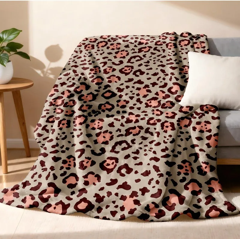 1 STÜCK Überwurf mit Leopardenmuster, Tiere, Hautmuster, Flanelldecke, dünn, weich, warm, Decken, Festival, perfektes Geschenk, für alle Jahreszeiten