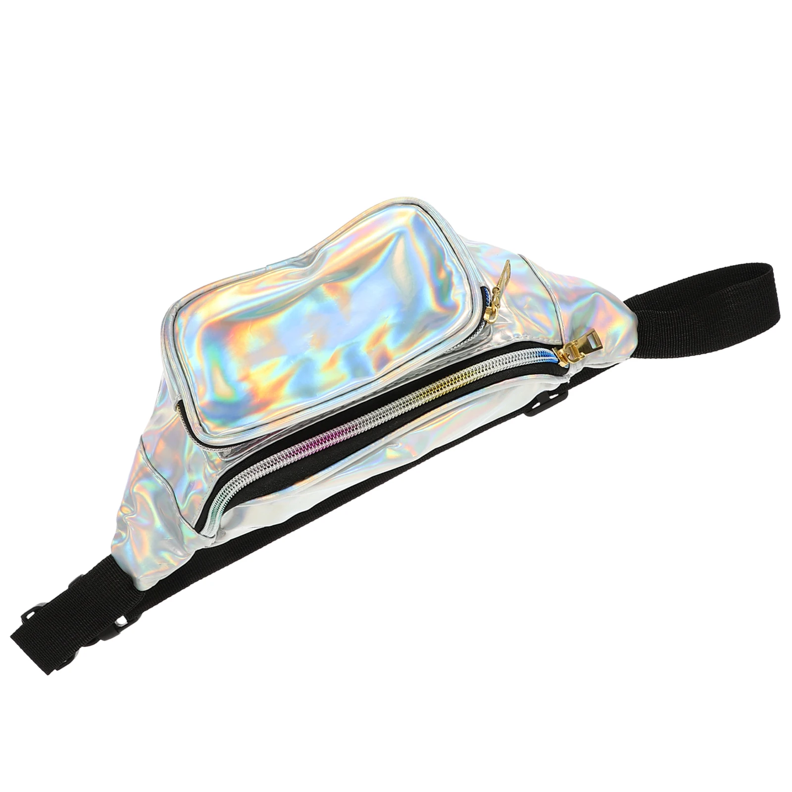 

Waist Pack Transparent Beach Bag White Color PU Material Adjustable Strap Daily Storage Fashion Accessories