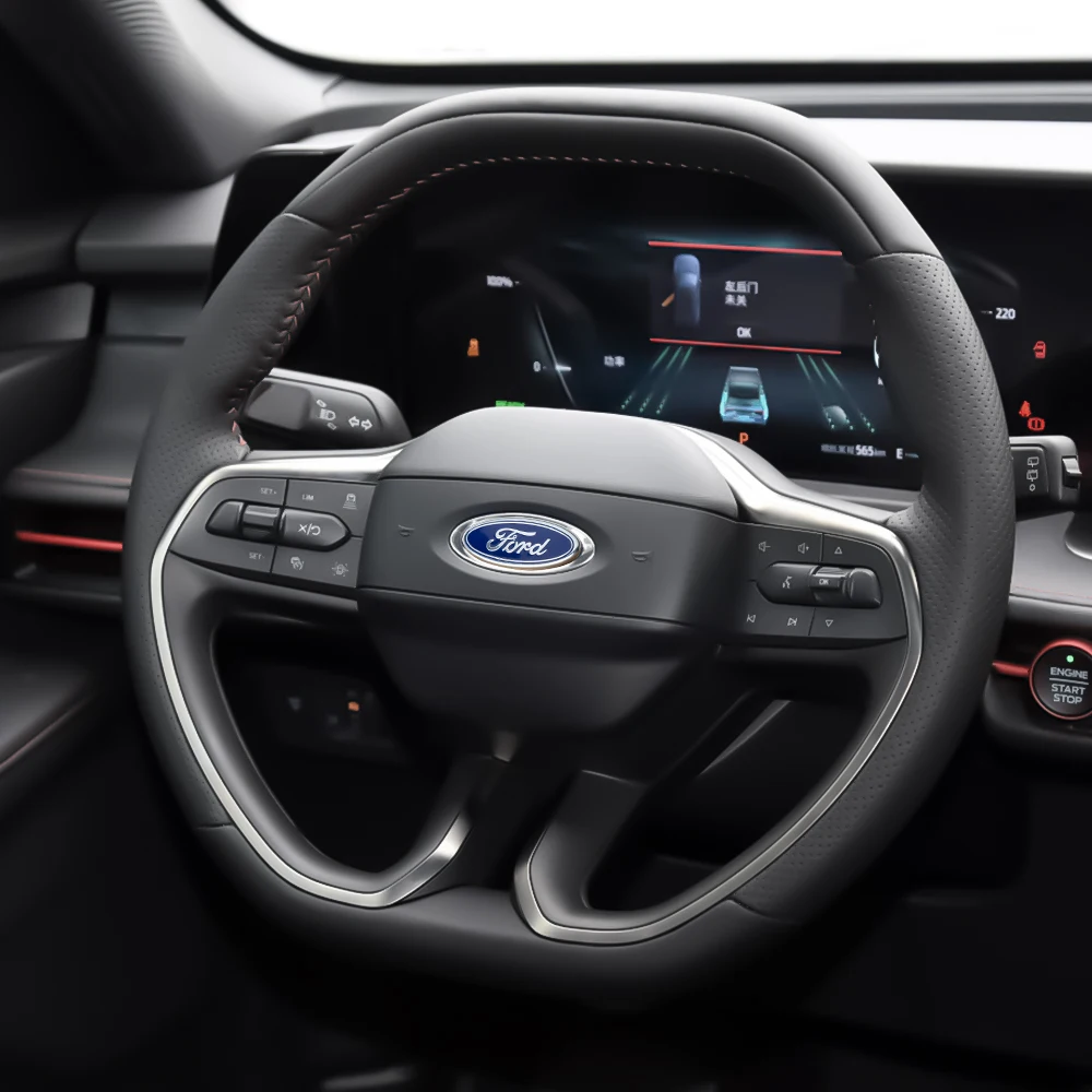 Car Interior Steering Wheel LOGO Decor Ring Trim Cover Sticker For Ford Fiesta Mondeo Fusion Explorer Escape Shelby Edge RS MK6