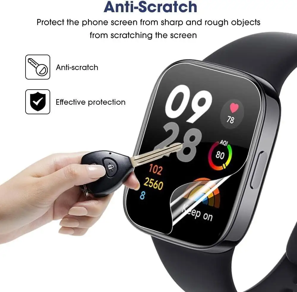 3 stücke Hydro gel Schutz folie für Redmi Watch3 Active/Redmi Watch3 Lite Soft Clear Protector Film Vollbild schutz Zubehör