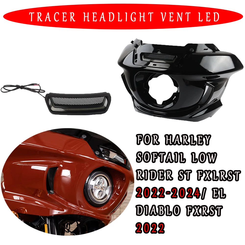 

Suitable for Harley Softail Low Rider ST El Diablo FXRST FXLRST 2022 2024 New Motorcycle Compatible with White Tracer Headlights