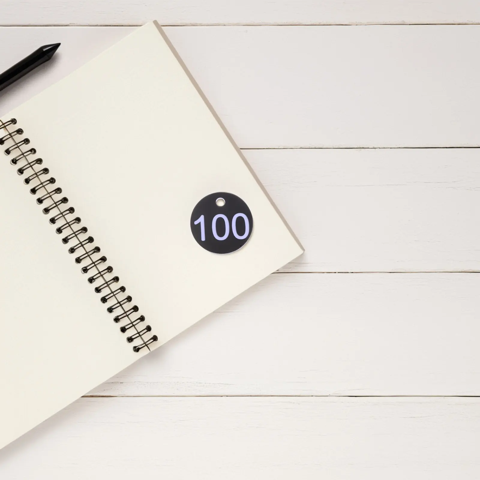 

100Pcs Plastic Number Tags Reusable Round Id Labels for Desk Key Rings Chains Luggage Storage Organization Marking System in